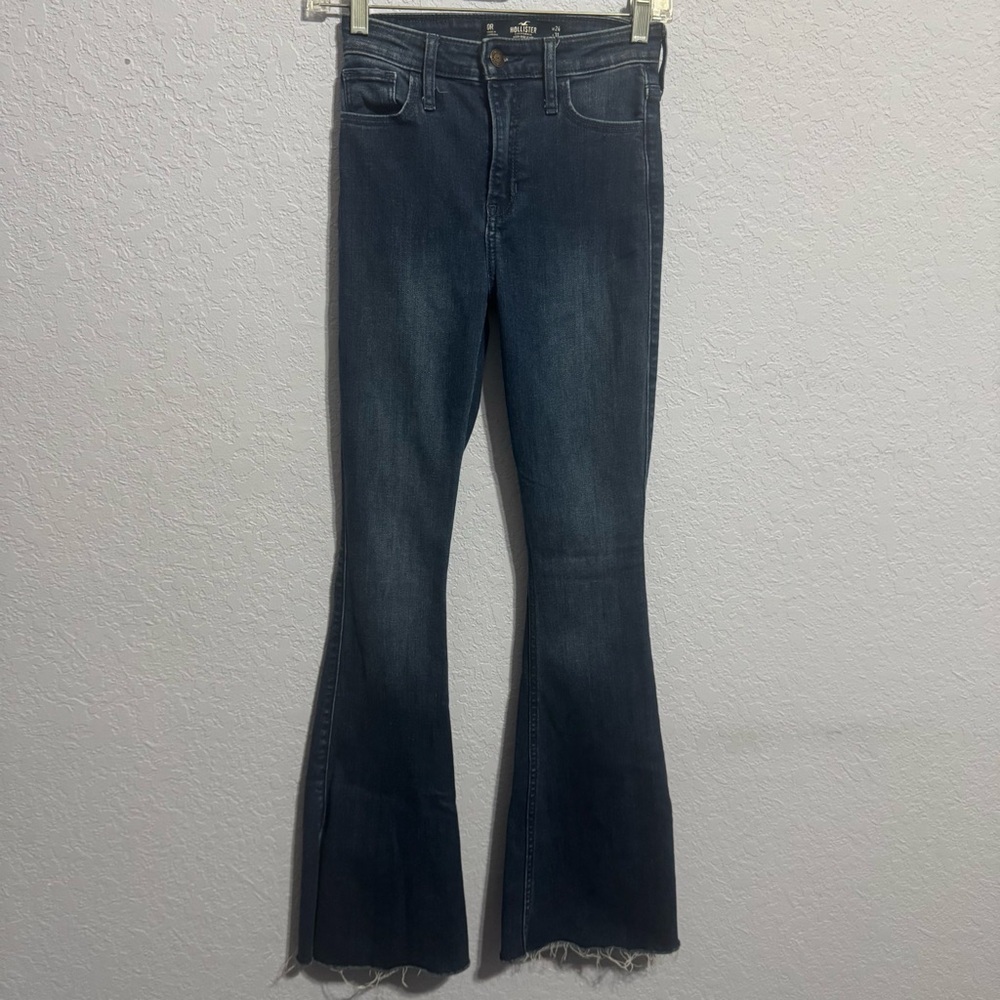 Hollister High Rise Flare Size W24 L31 Leg Slit Jeans
